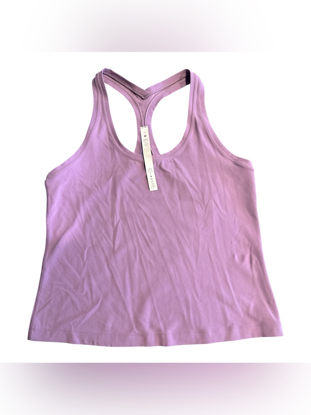 Lululemon Cool Racerback Tank Top Womens Size 12 Lavender Athletic Yoga Workout